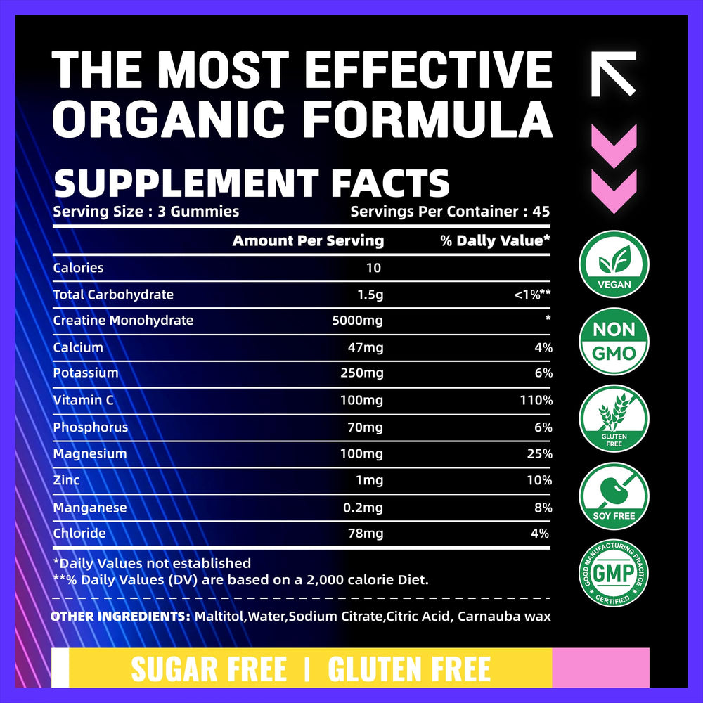 PURESTVITS Grape Mango Electrolyte flavor gummies enhance taste during training.