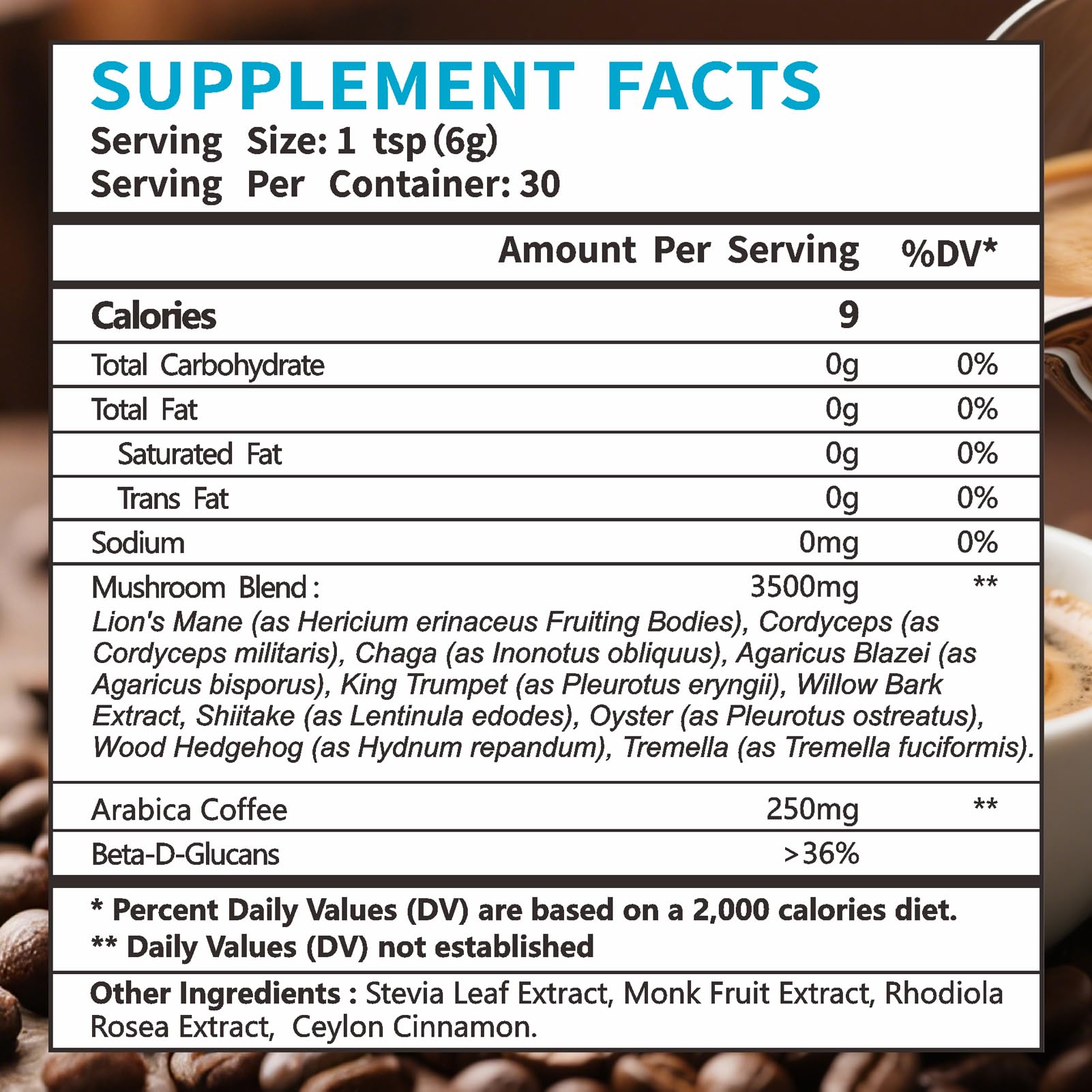 Pureverve Mushroom Coffee bag highlighting premium 10-mushroom blend packaging.