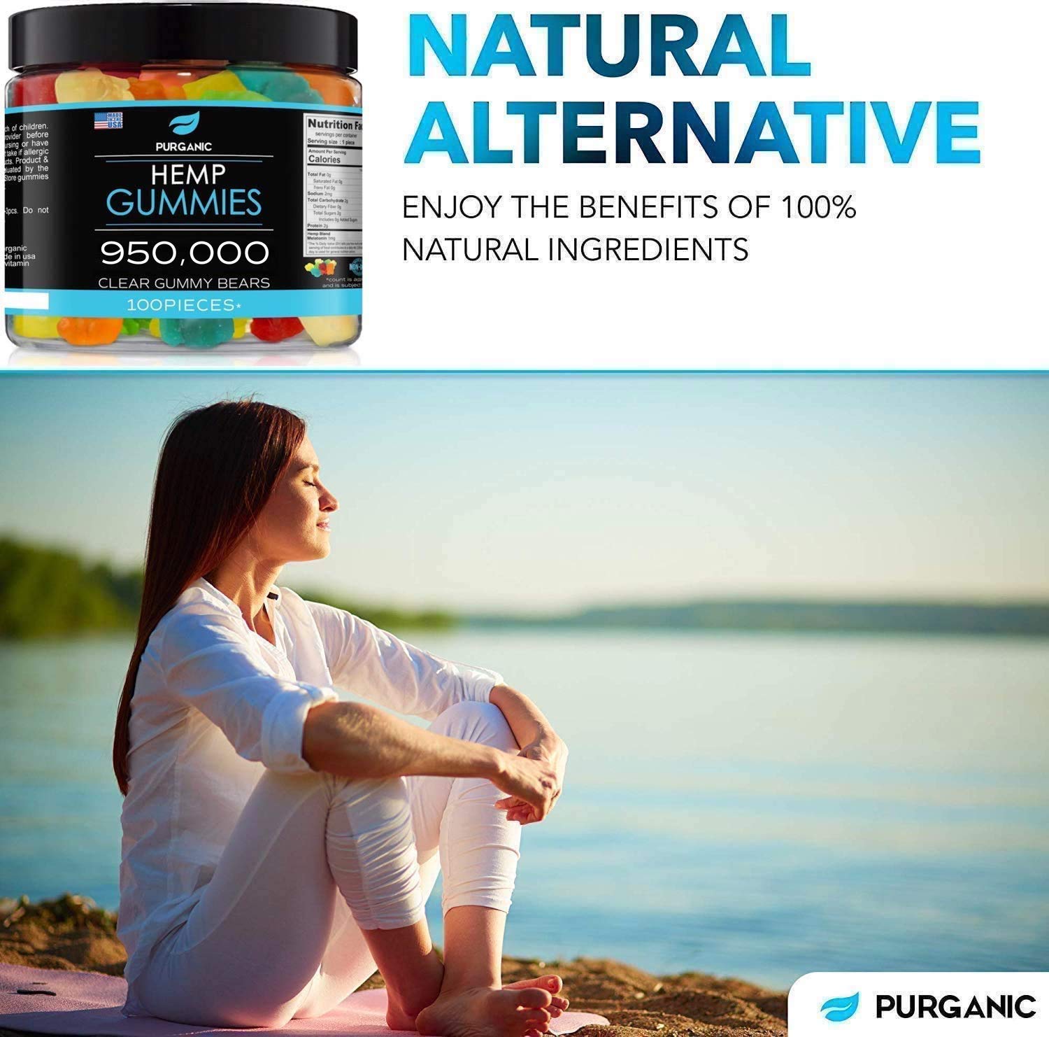 Purganic hemp gummies bottle collection suggests variety and consistent daily support