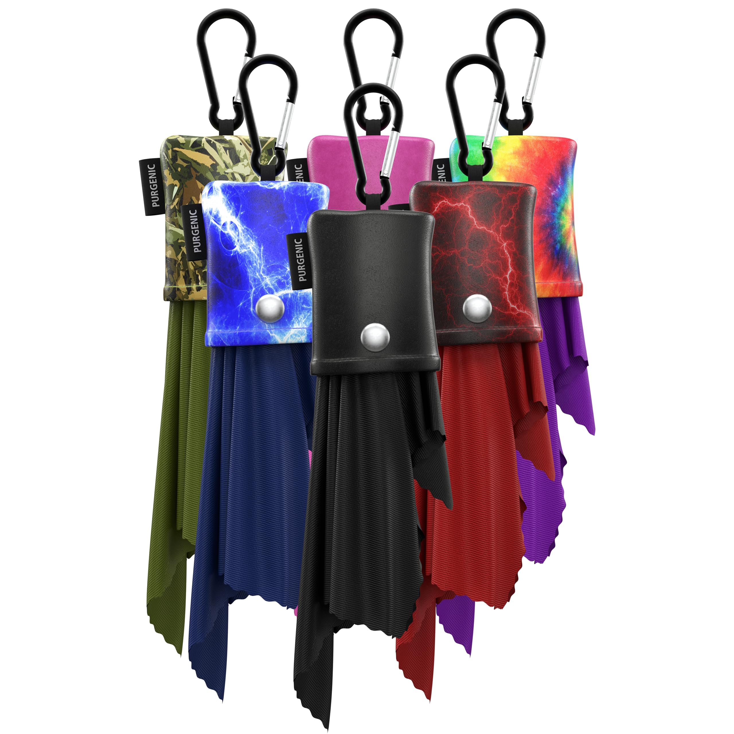 Purgenic microfiber cloths for glasses, six-pack, keeps lenses clean and lint-free.