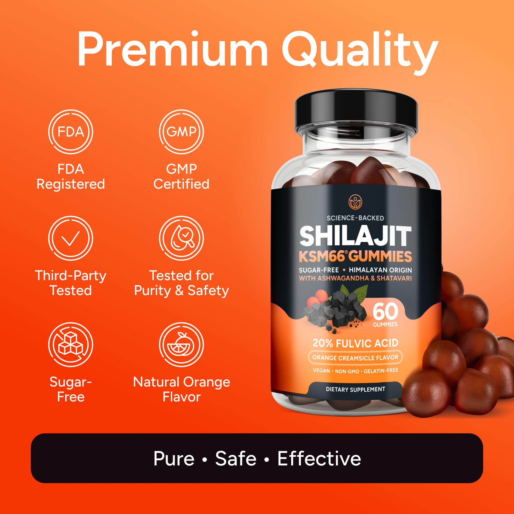 Purify Life daily-use gummies in a 60-count bottle