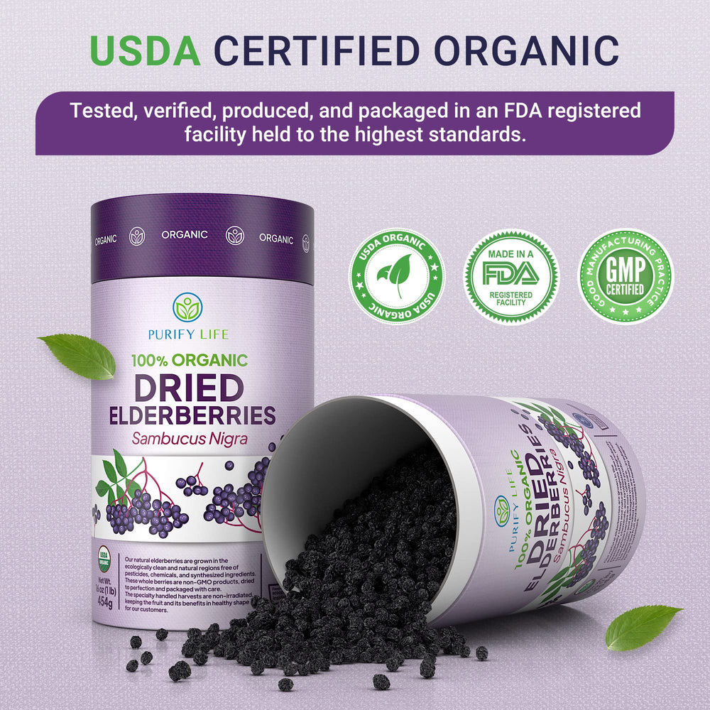 Purify Life elderberry syrup ingredient shot suggests versatile home recipes