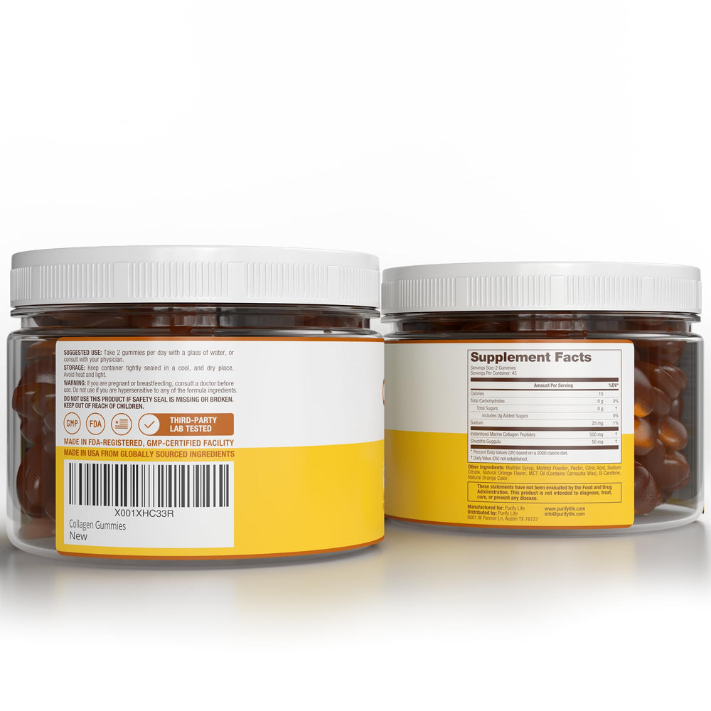 Purify Life gummies highlighting hair shine and vitality potential