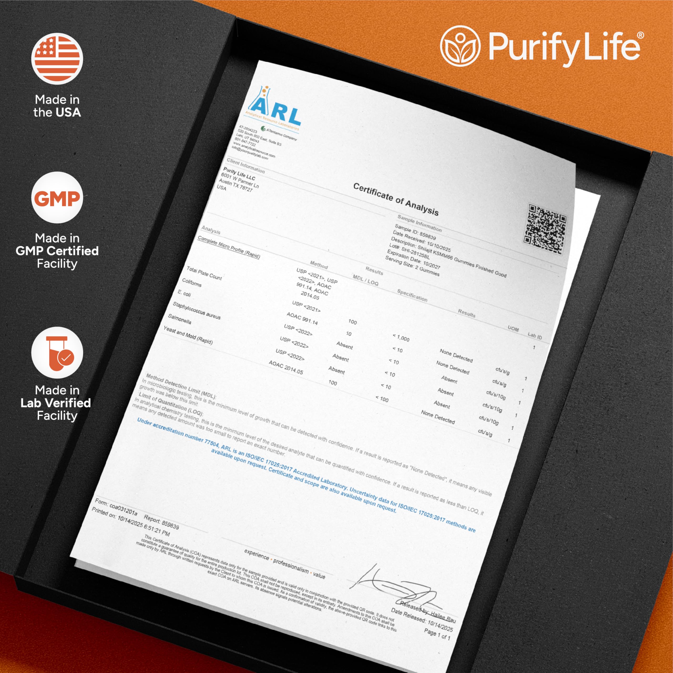 Purify Life gummies blend adaptogens for balanced mood and resilience