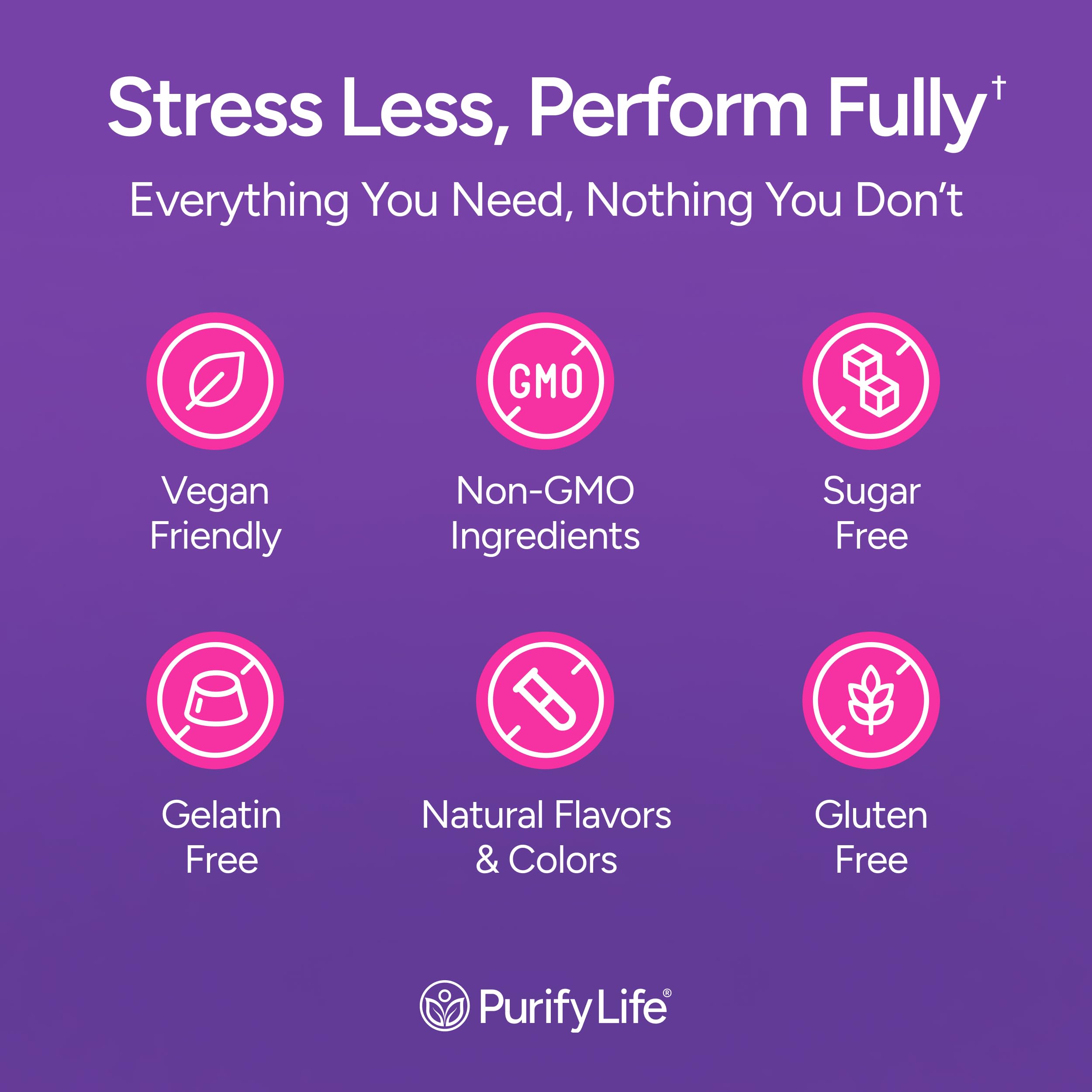 Purify Life Rhodiola gummies tube showcases 60-count daily use.