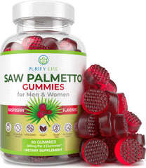 Purify Life Saw Palmetto Gummies bottle may support hair health.