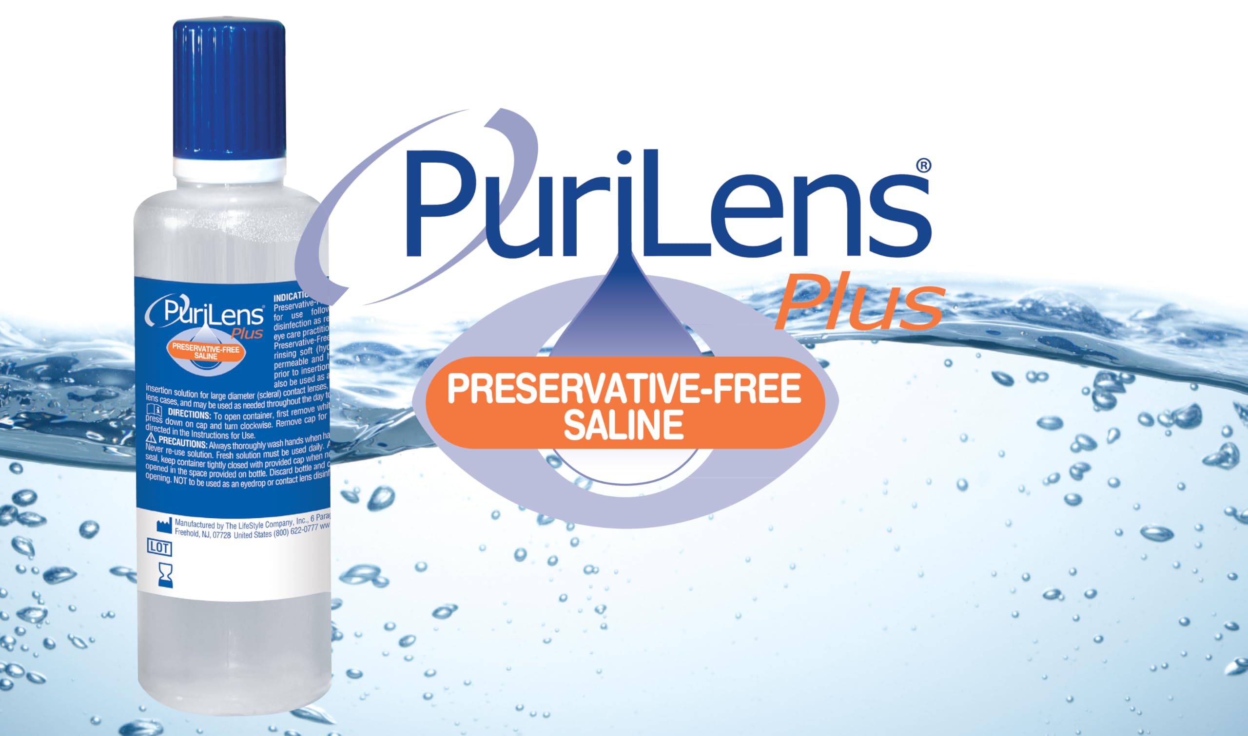 Purilens Plus bottle used for dry and sensitive eye comfort