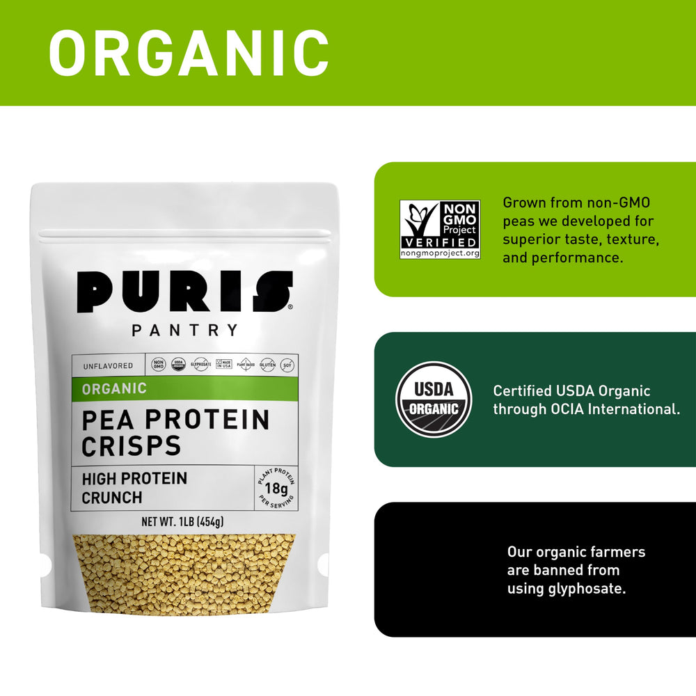 PURIS crisps gluten-free and non-GMO seal visible