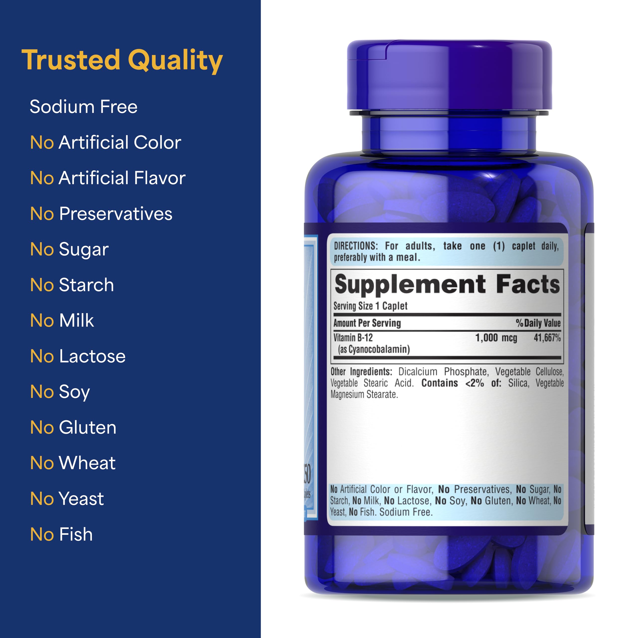 Puritan's Pride 8-month supply packaging emphasizes long-term value.