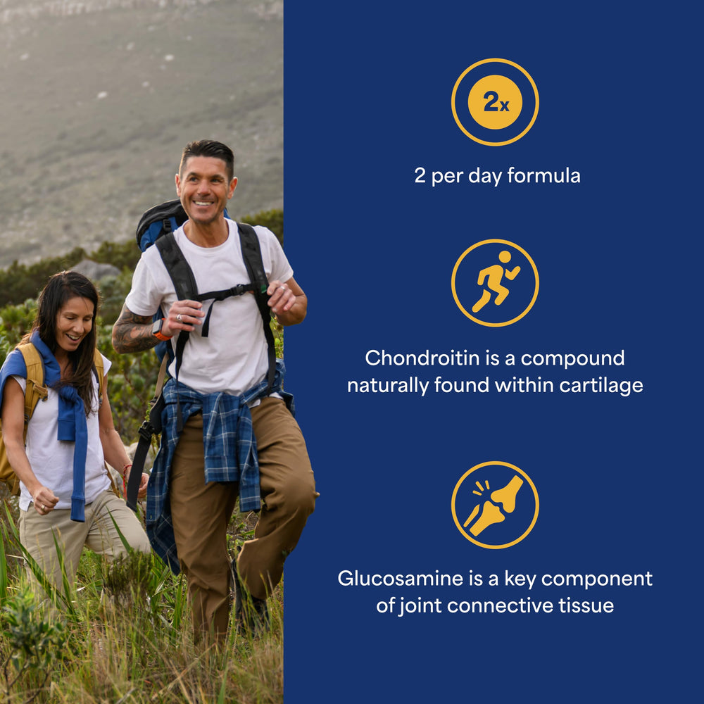 Puritan's Pride Advanced Glucosamine capsules close-up for daily use.