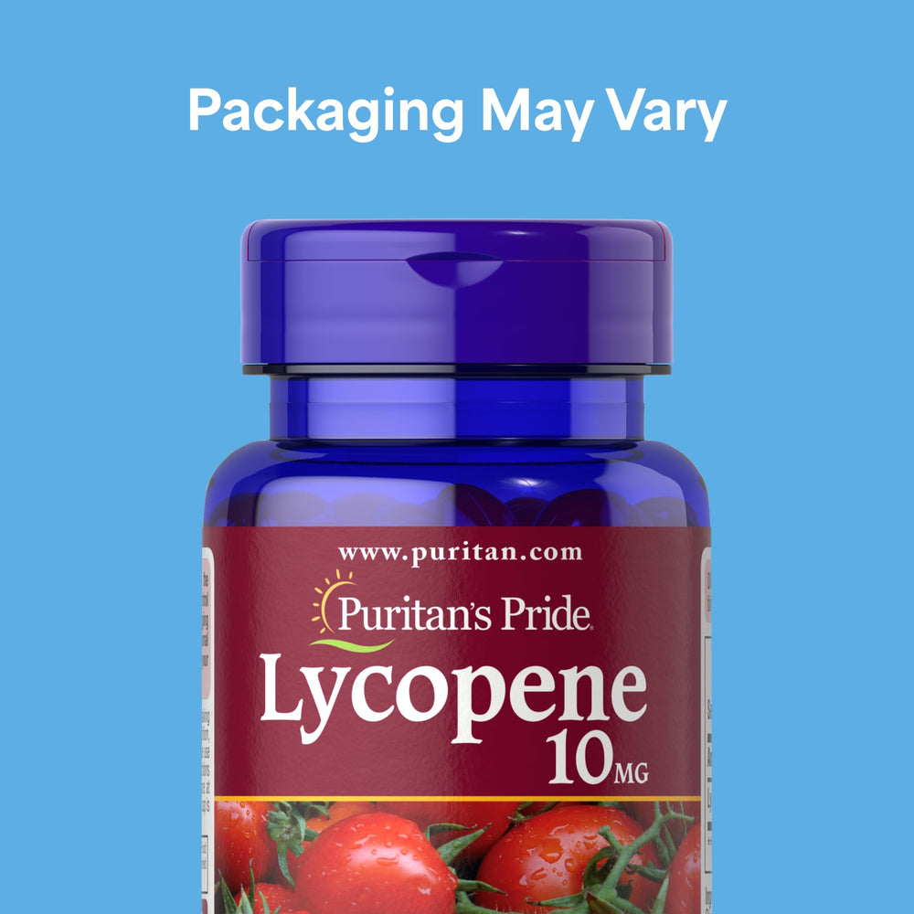 Puritan's Pride Lycopene rapid-release softgels offer convenient daily antioxidant intake.