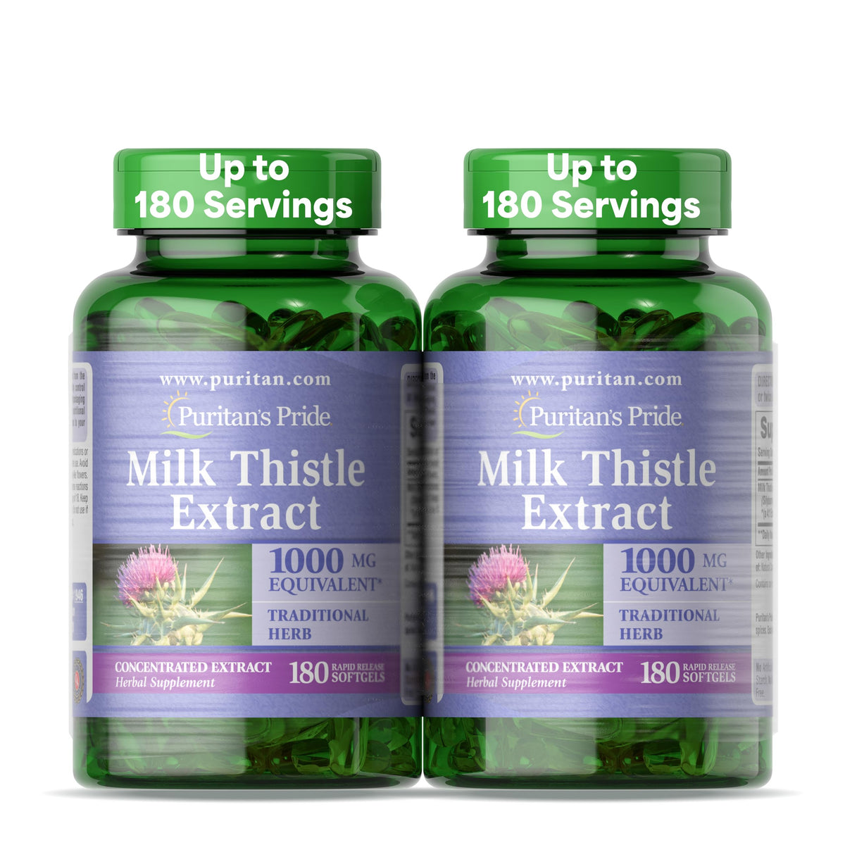 Puritan's Pride Milk Thistle bottle front for liver support
