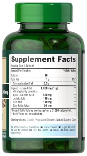 Puritan's Pride softgels in hand suggest portable wellness support.