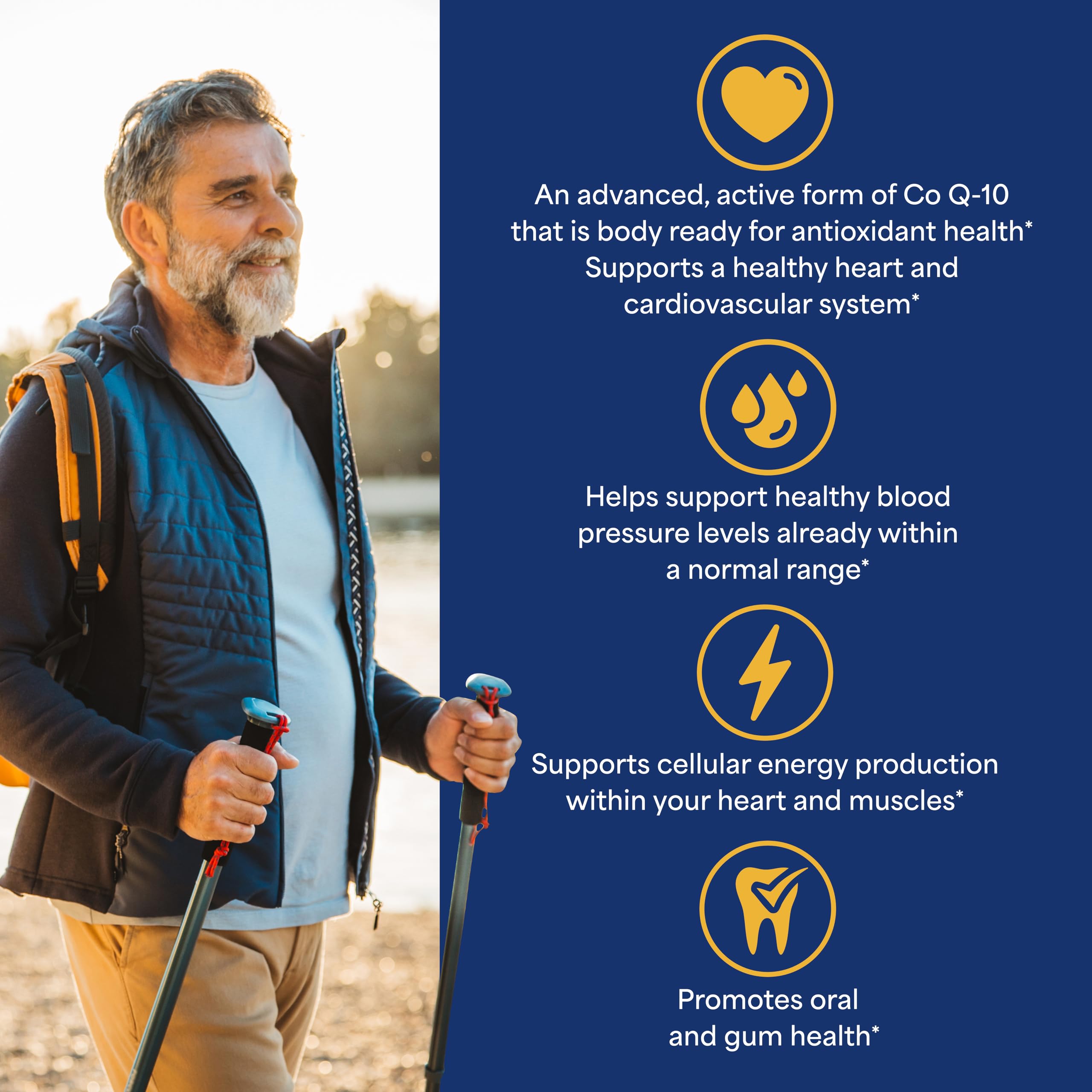 Puritan's Pride ubiquinol 100mg capsules label view shows high-potency cardiovascular support.