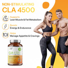 Purity Labs CLA softgel close-up emphasizing lean muscle potential