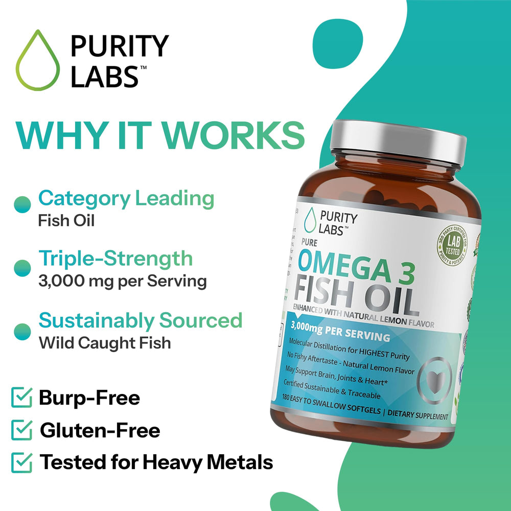 Family-owned Purity Labs brand emblem for transparency and quality.