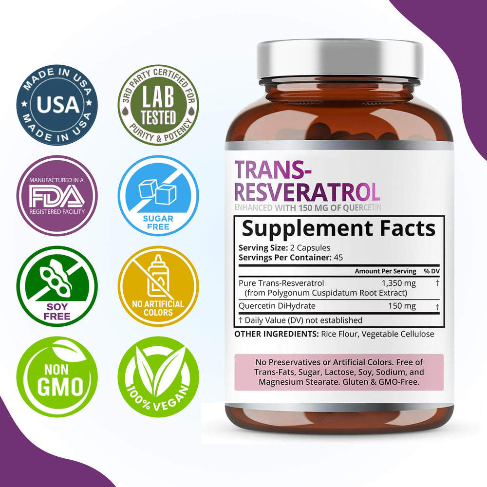 Purity Labs Organic antioxidant label on bottle communicates clean-label vegan formula