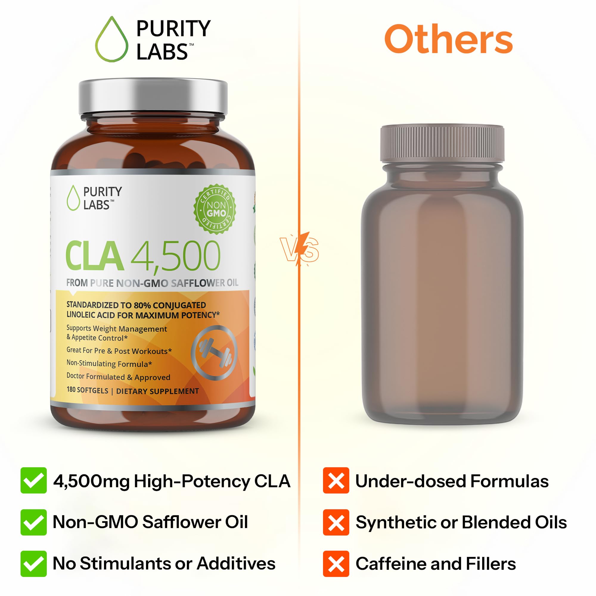 Purity Labs organic ingredients seal on packaging