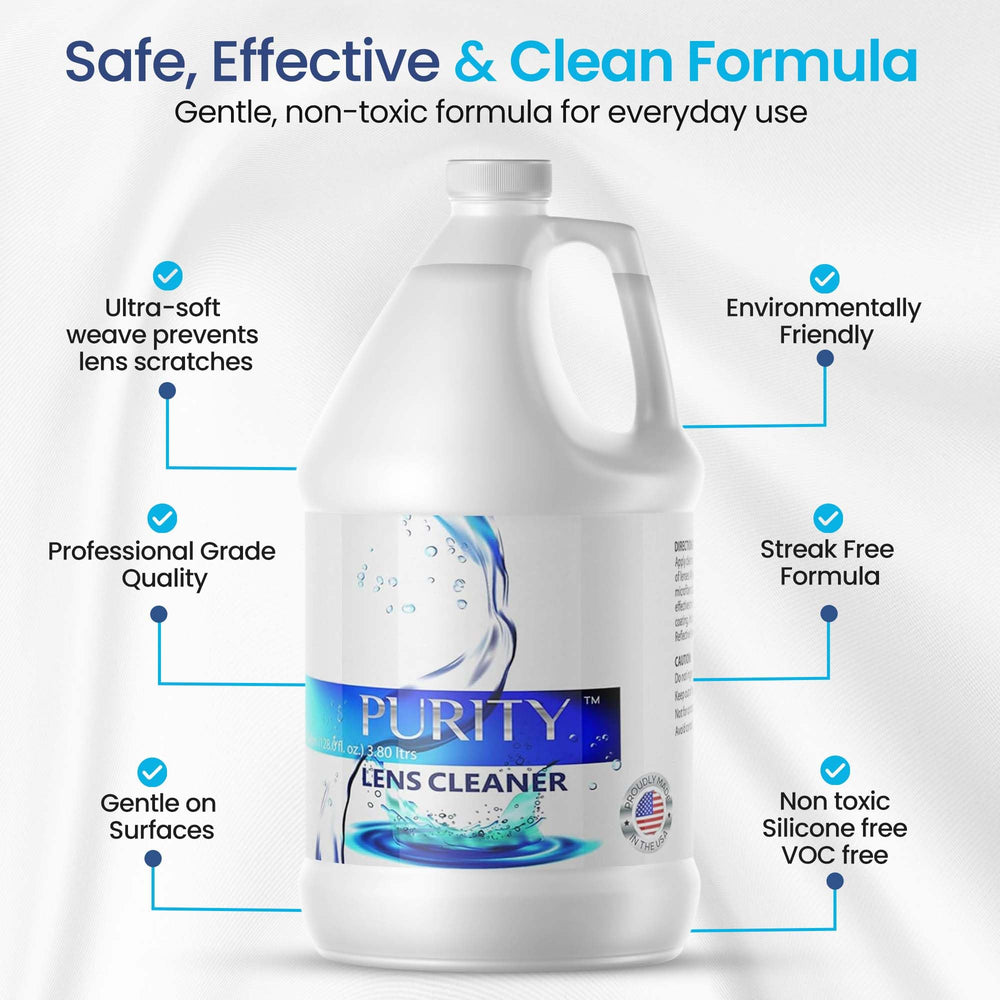 Purity Lens Cleaner bottle cap closeup for easy dispensing