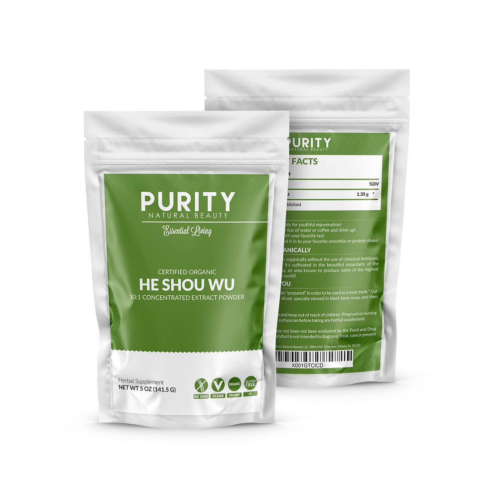 Purity Natural Beauty 30:1 concentrate signals potent herbal extract.