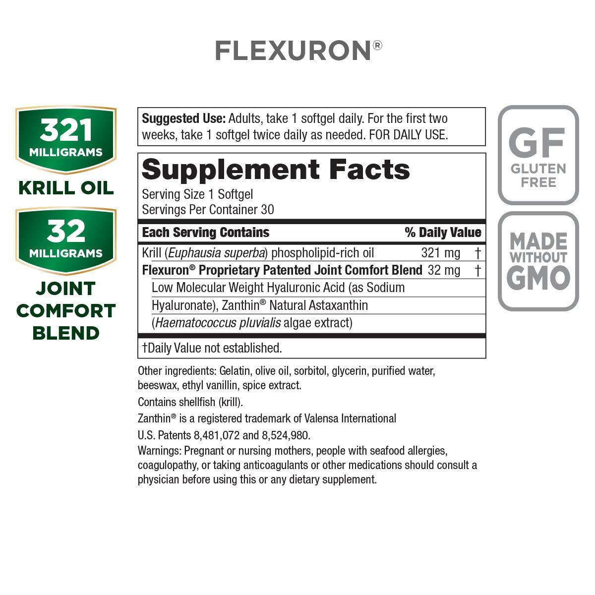 Purity Products Flexuron softgel capsules shown for convenient daily use.