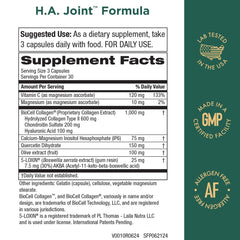 Purity Products HA Joint Capsules close-up highlighting hyaluronic acid benefits for joints