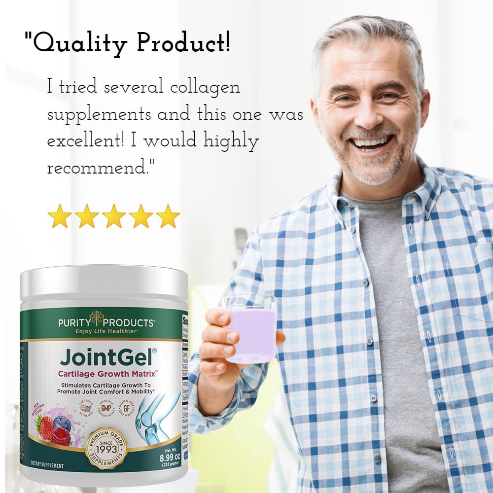 Purity Products JointGel pour-angle showing quick mixing with water.