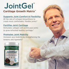 Purity Products JointGel scoop pours powder into a glass for convenient mixing.