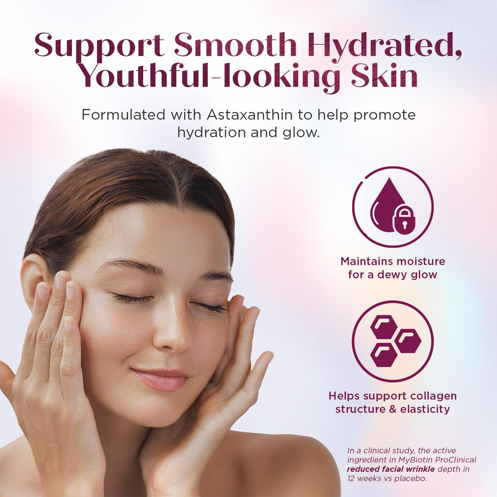 Purity Products MyBiotin ProClinical hair-density focus hints at thicker-looking hair.