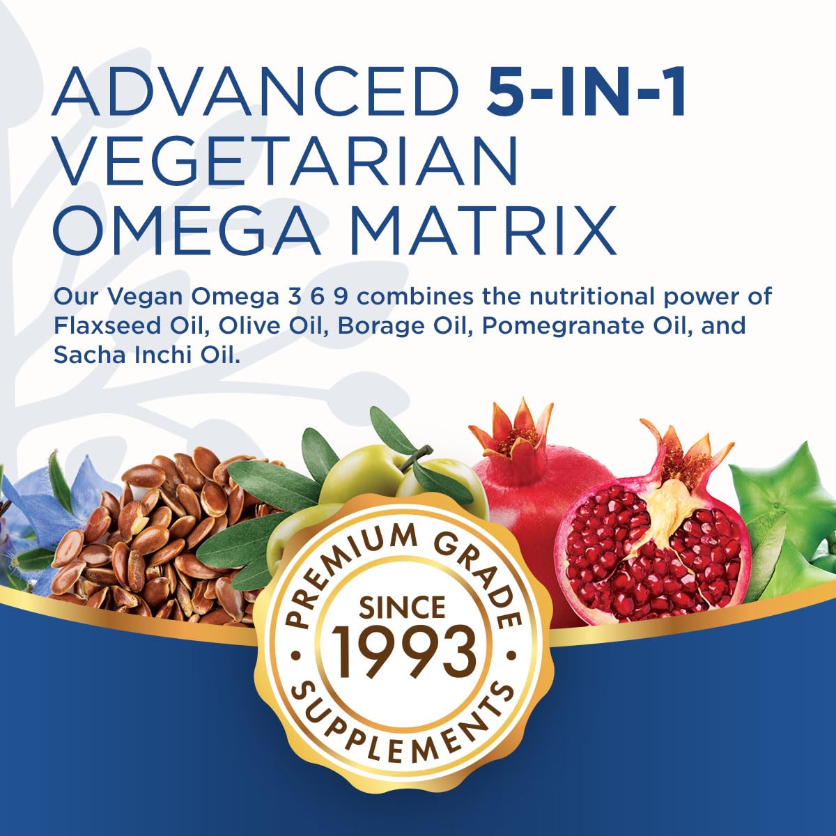 Purity Products Omega 3-6-9 borage oil for diverse fatty acids.