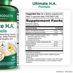 Purity Products Ultimate HA Capsules close-up for easy daily use and joint health potential.