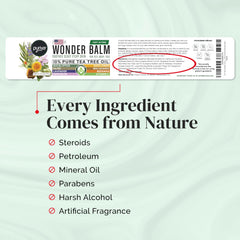 Puriya Tea Tree Oil Balm close-up reveals rich ointment texture.