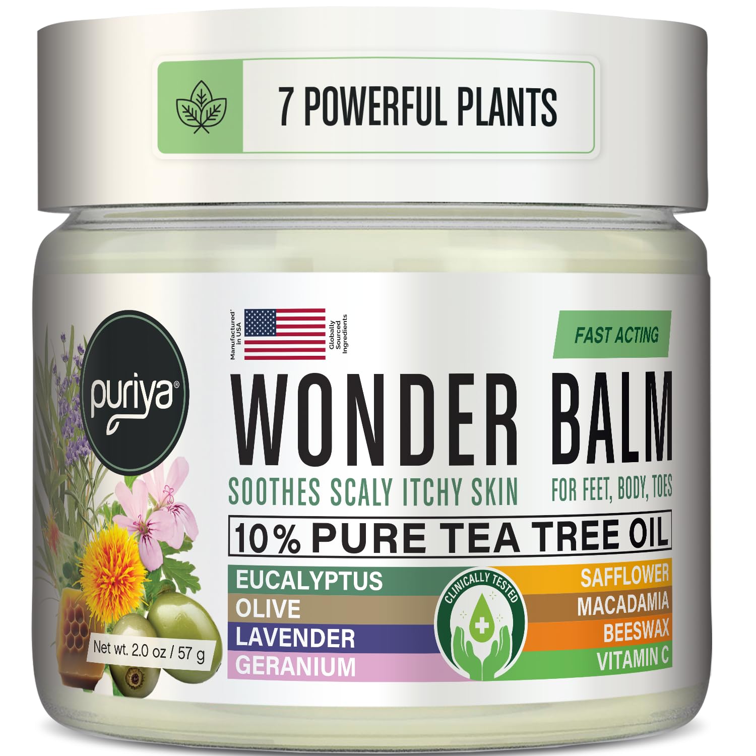 Puriya Tea Tree Oil Balm tube application shows easy, fast relief in use.