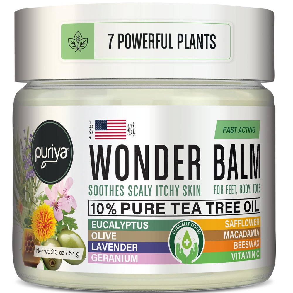 Puriya Tea Tree Oil Balm tube application shows easy, fast relief in use.