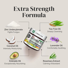 Puriya tea tree oil ingredient close-up emphasizes cooling relief.