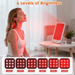 Puroth 660nm red light mode for surface skin care.