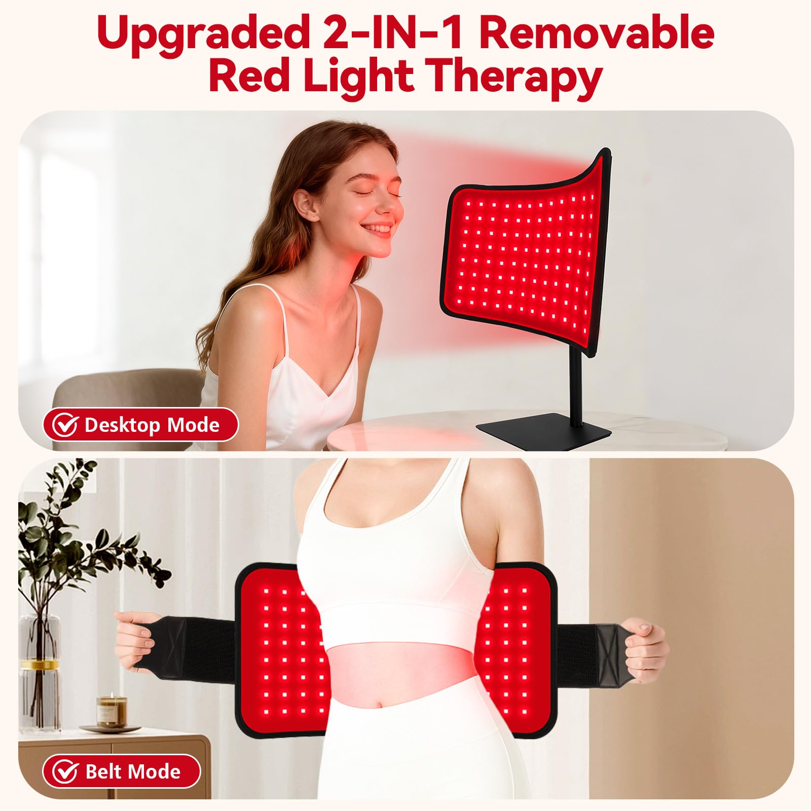 Puroth red light panel for body sessions delivering full-area coverage.