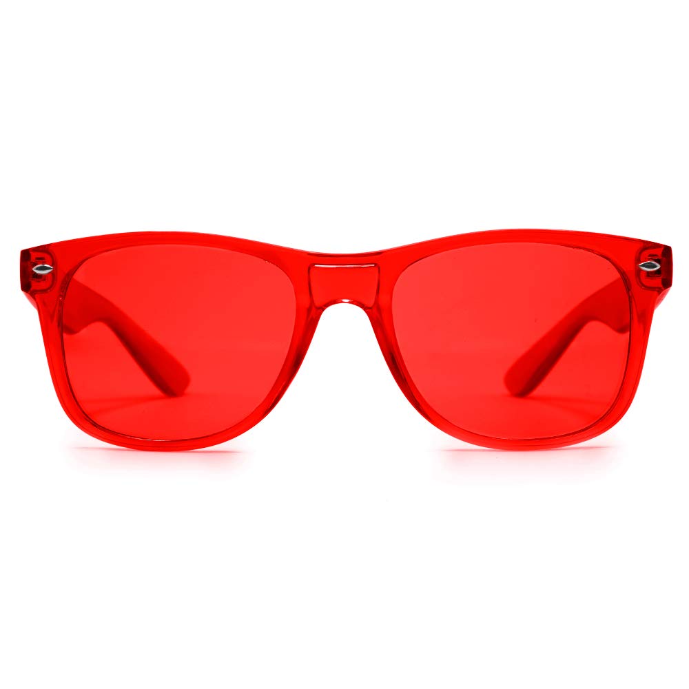 Purple Canyon all-day wear red glasses for focus and balance.