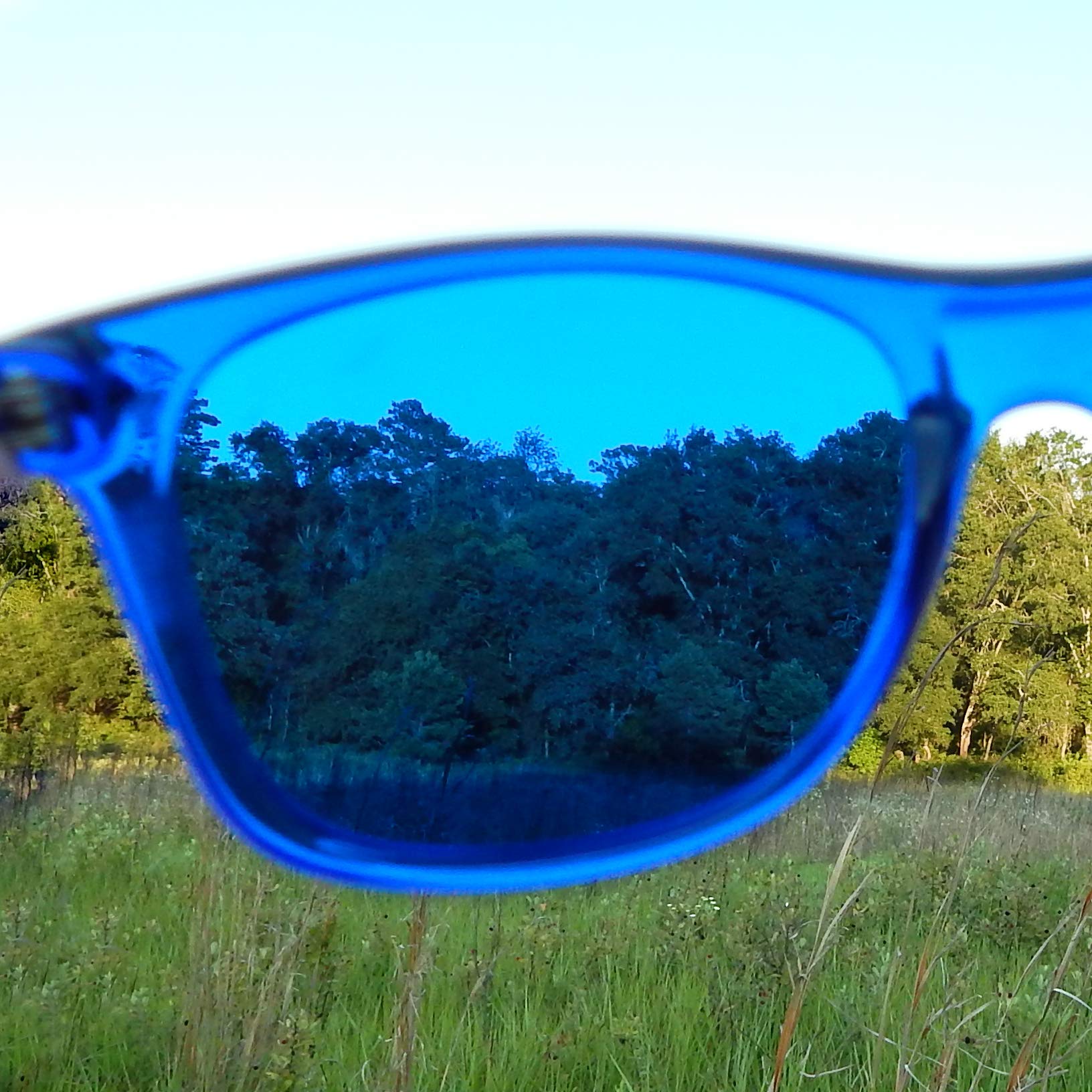 Purple Canyon blue color therapy glasses side view stylish mood balance on the go