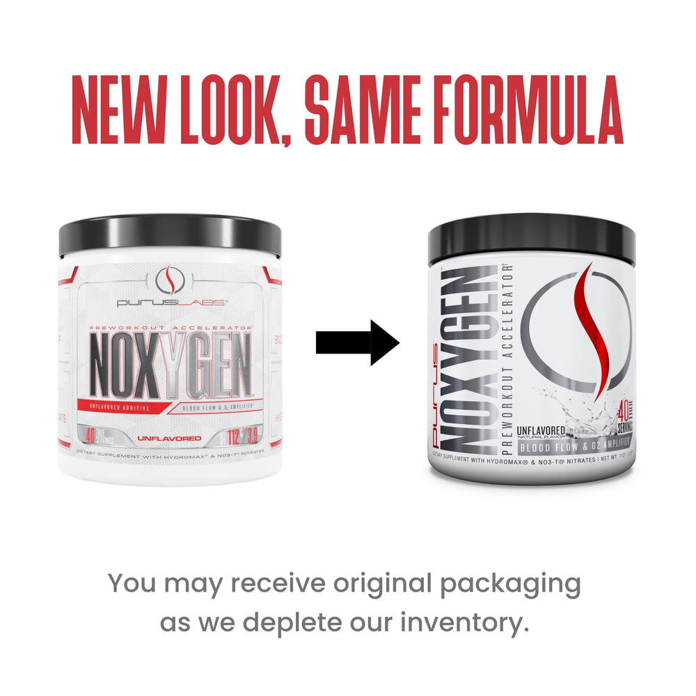 Purus Labs NOXYGEN powder dissolves instantly in water for quick preworkout use.