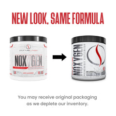 Purus Labs NOXYGEN powder dissolves instantly in water for quick preworkout use.