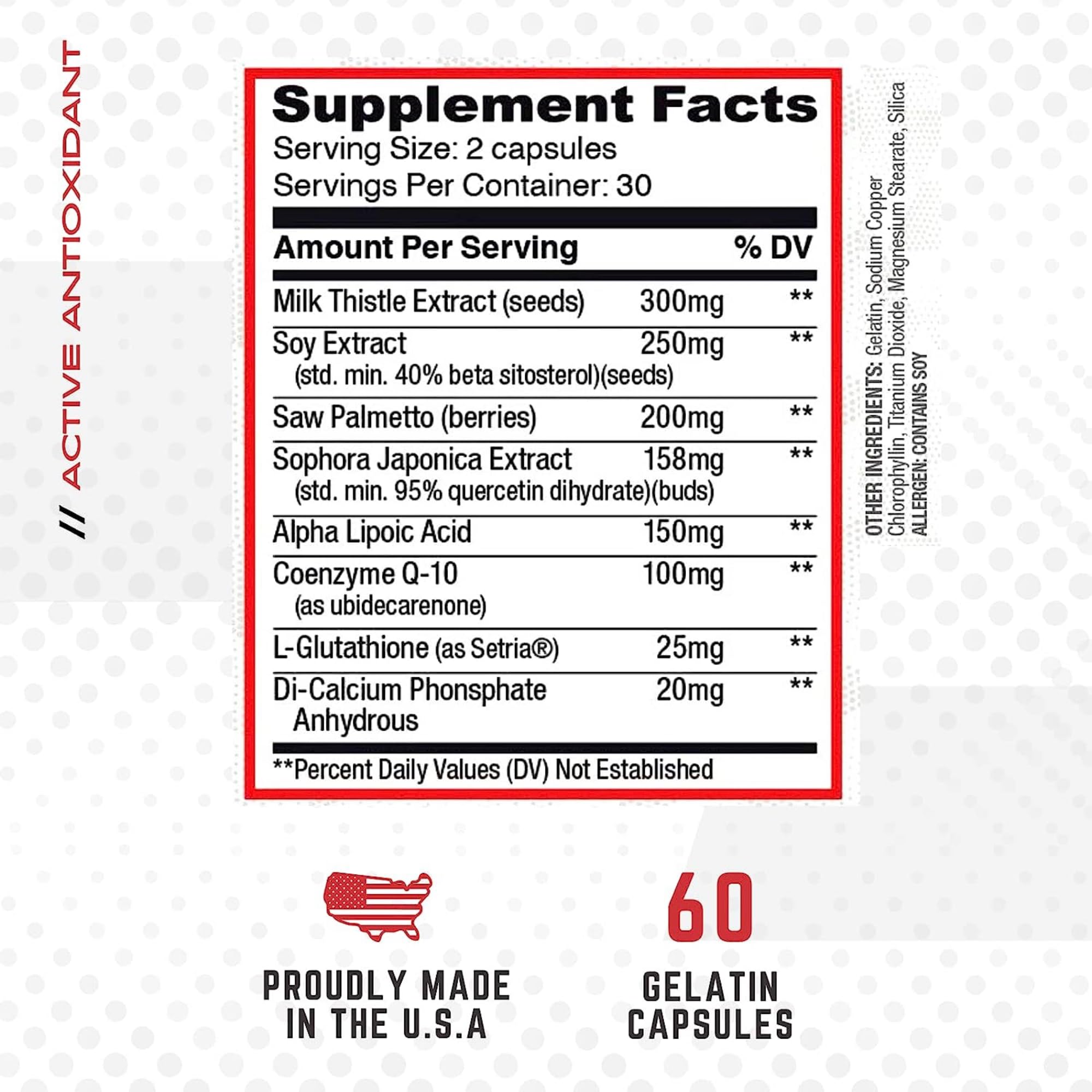 Purus Labs Organ Shield ingredient panel highlighting Milk Thistle and CoQ10.
