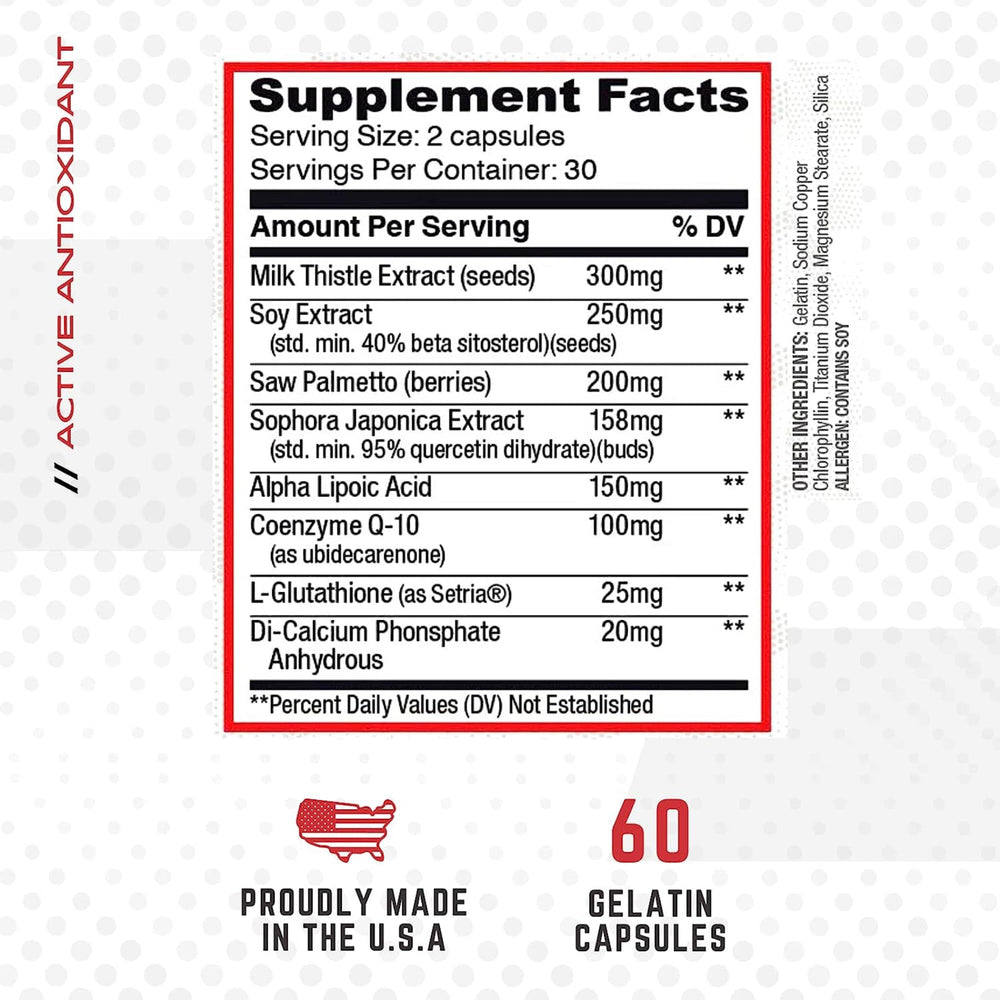 Purus Labs Organ Shield ingredient panel highlighting Milk Thistle and CoQ10.
