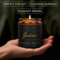 Putart Gardenia vela con diseño elegante, ideal para oficina o dormitorio.