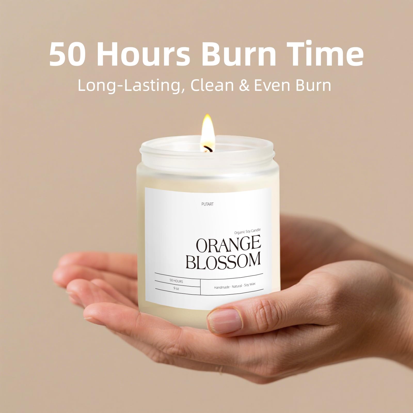 Putart Orange Blossom Candle gift box ready for gifting