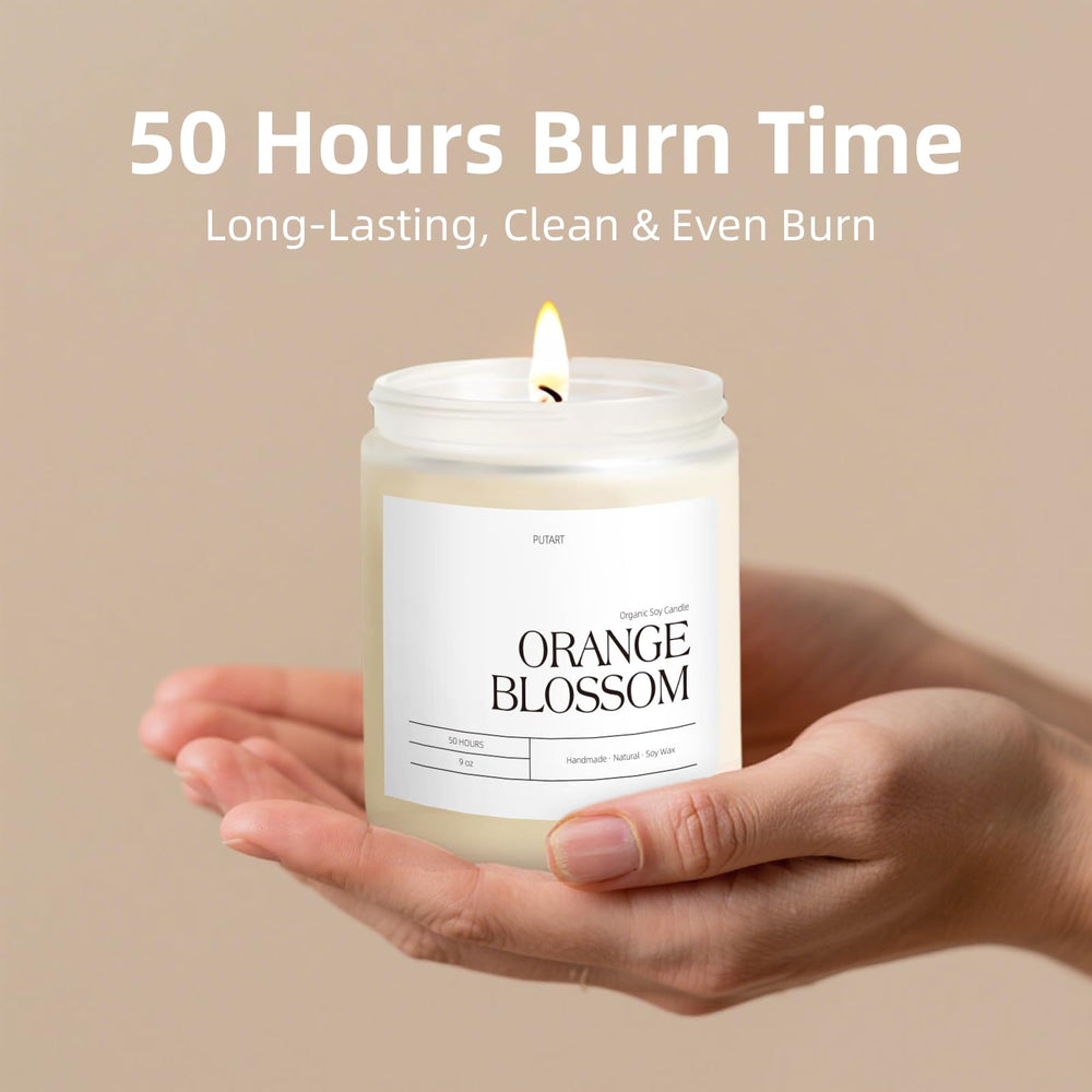 Putart Orange Blossom Candle gift box ready for gifting