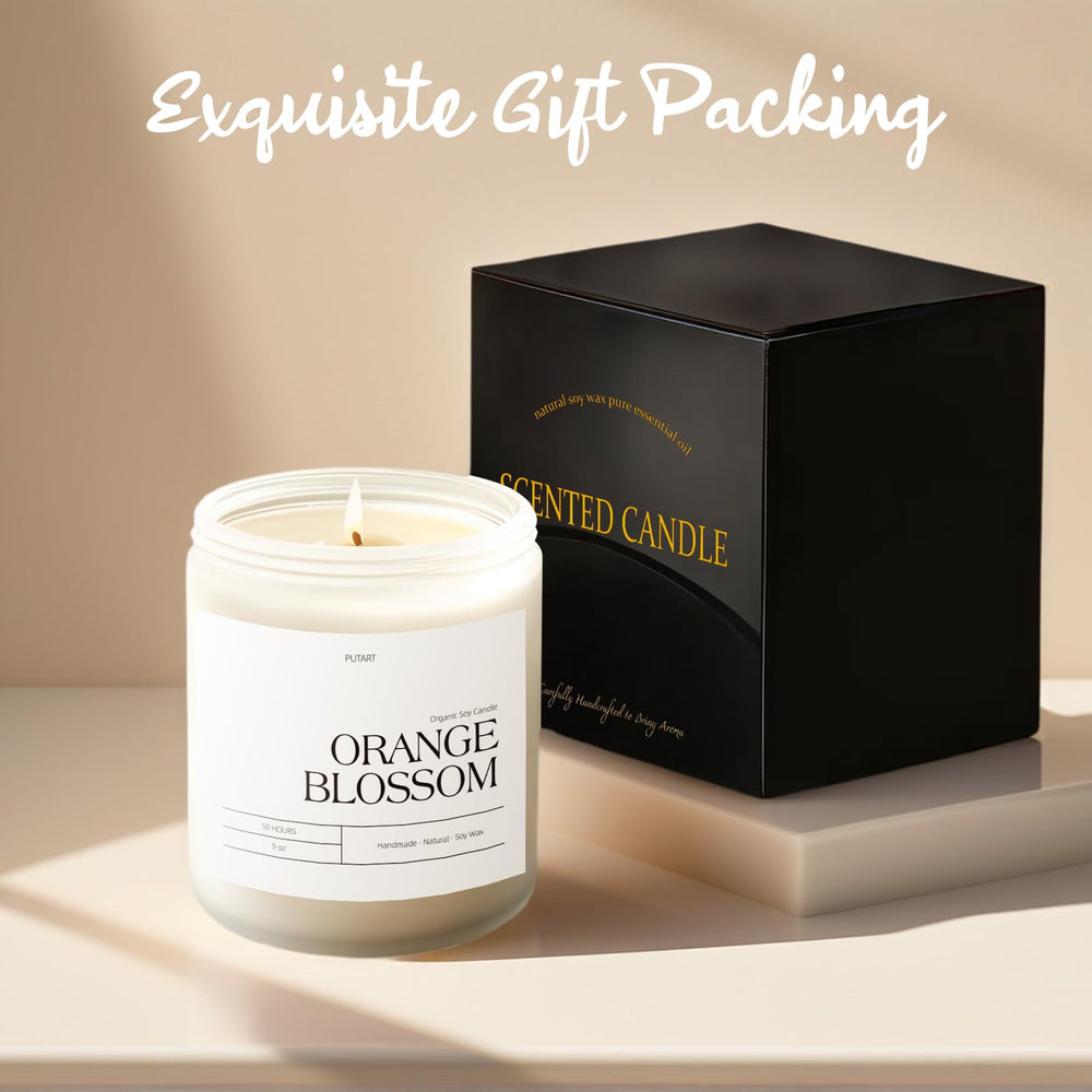 Putart Orange Blossom Candle glass jar reusable after burning