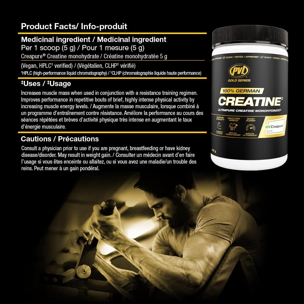 PVL Creapure Creatine in action with an athlete during high-intensity training.