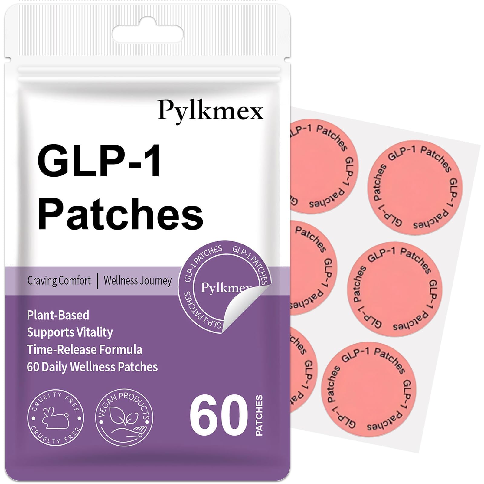 Pylkmex GLP-1 patches pack front for convenient daily nutrition delivery