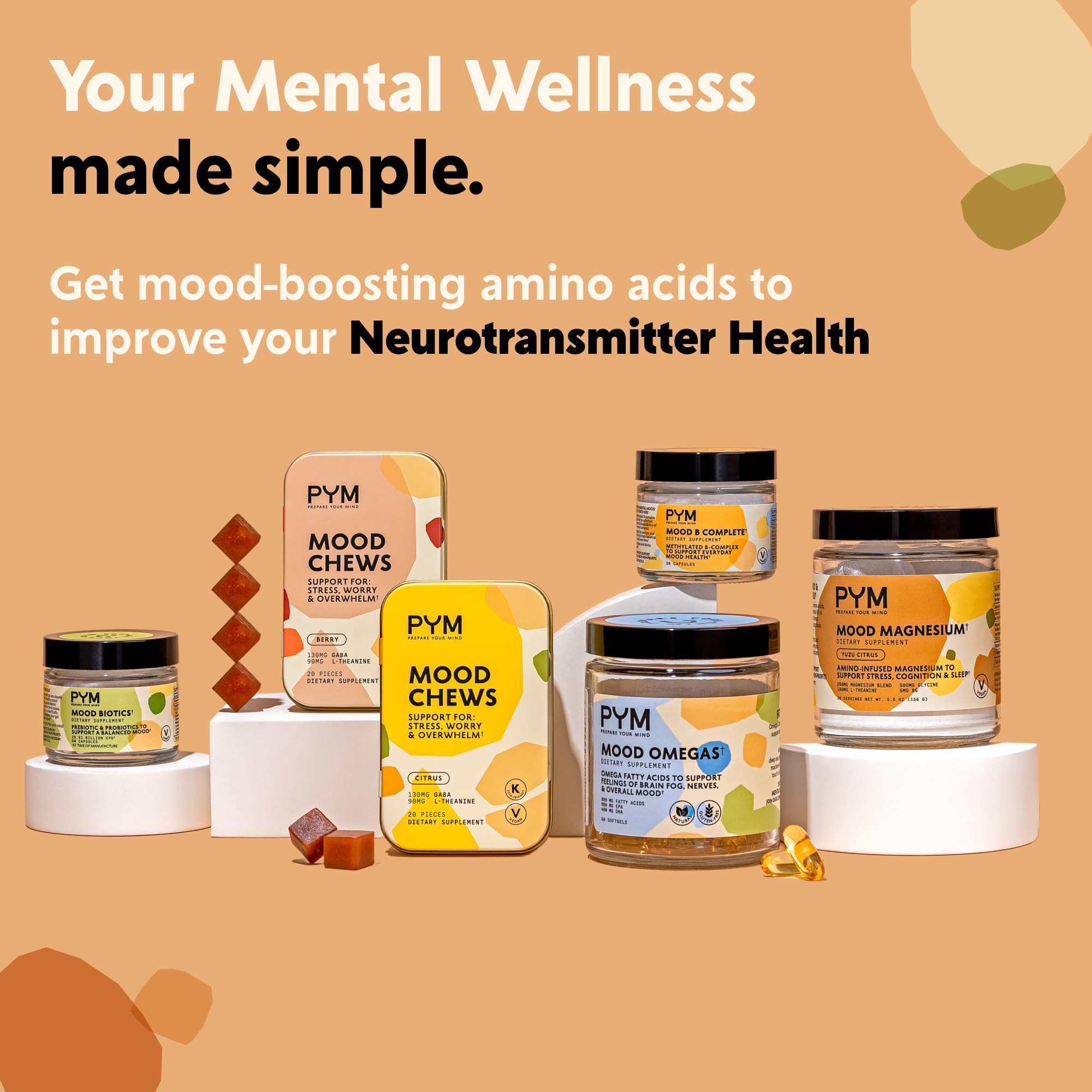 PYM Attention Chews packaging on shelf signals convenient daily supplementation